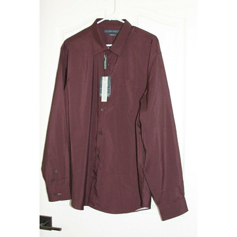 Perry Ellis Travel Luxe Shirt Button Up Long Sleeves Nordstrom Men's XXL NEW